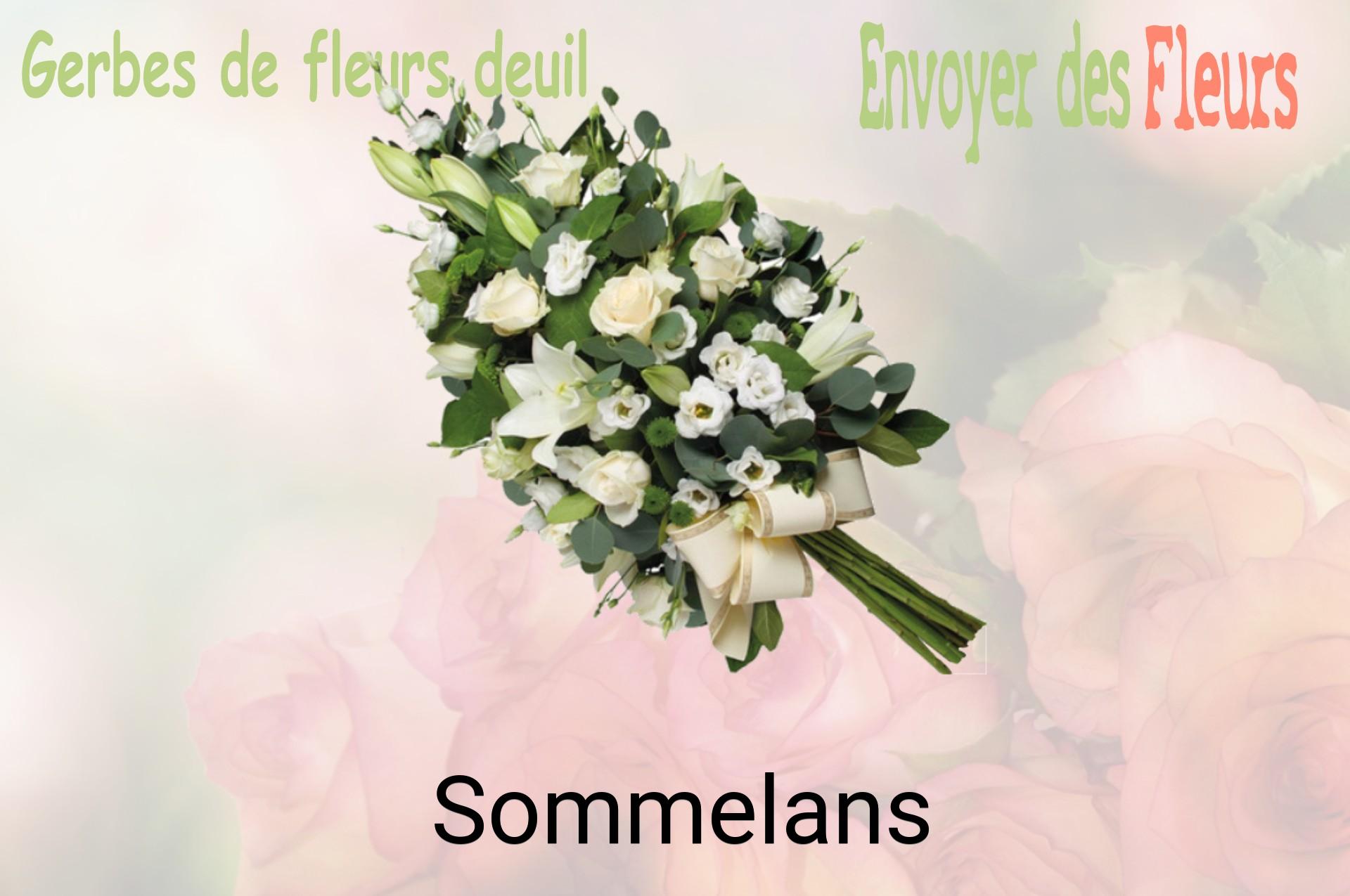 Gerbe de fleurs de deuil livrée à Sommelans